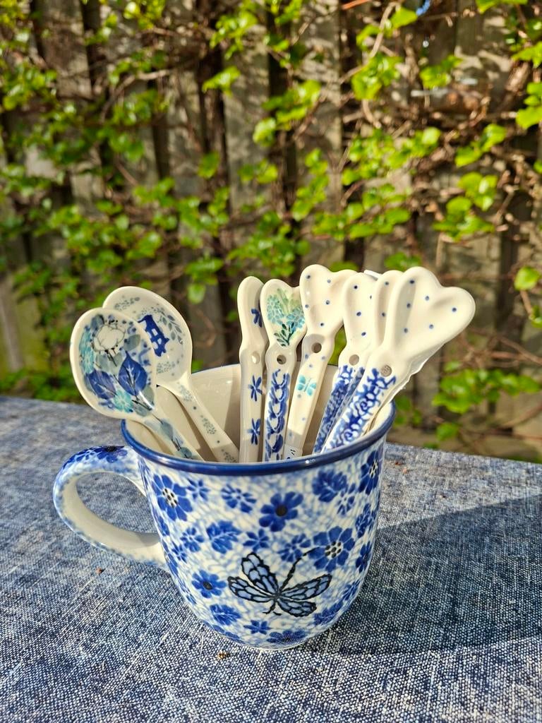 Bunzlau Theelepel Hart 🩵💙🩵, Keramiek, Overige typen, Nieuw, Ophalen of Verzenden