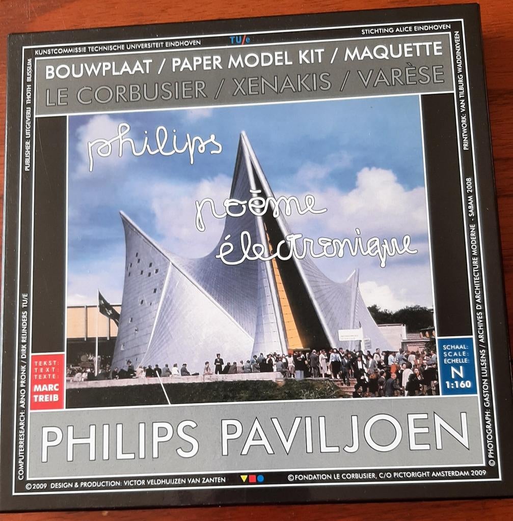 Le Corbusier Philips paviljoen bouwplaat, paper model kit, Ophalen of Verzenden, Nieuw, 1:144 of kleiner