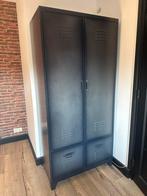 Metalen kledingkast met lades en schappen, Gebruikt, Metaal, Met lade(s), 150 tot 200 cm