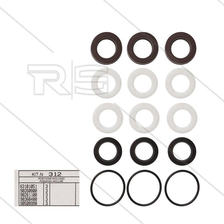 Manchetset 15mm Voor Interpump Serie 53, Verzenden