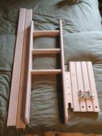 Flexa verhogingsset halfhoogslaper whitewash met trapje, Ophalen, 85 tot 100 cm, Gebruikt, Hoogslaper of Stapelbed
