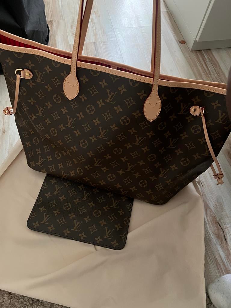 Louis Vuitton Neverfull MM - zonder bon, Ophalen, Zo goed als nieuw, Bruin, Shopper