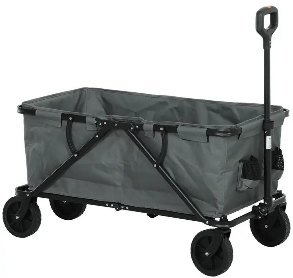Opvouwbare bolderkar - Grijs, Caravans en Kamperen, Bolderkarren, Ophalen