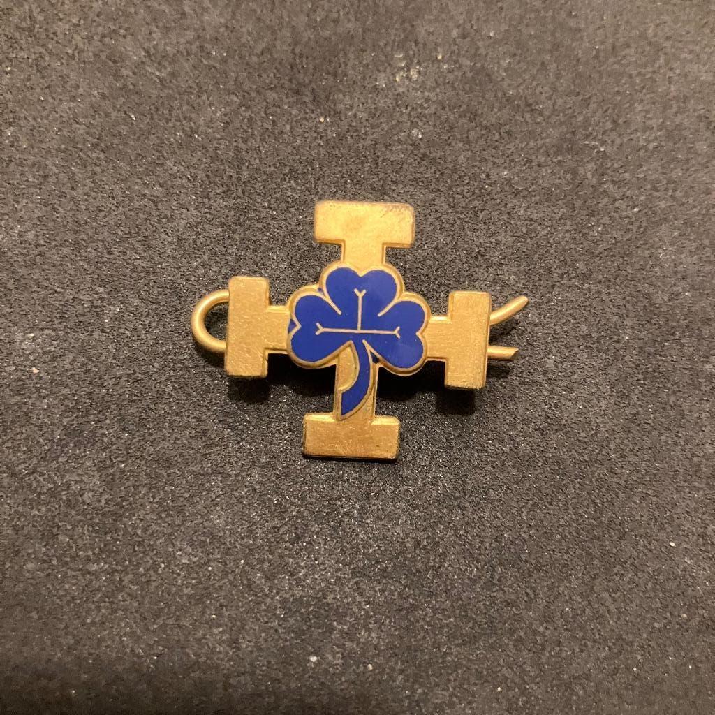 klaverblad speld, Ophalen of Verzenden, Gebruikt, Embleem, Speld of Insigne