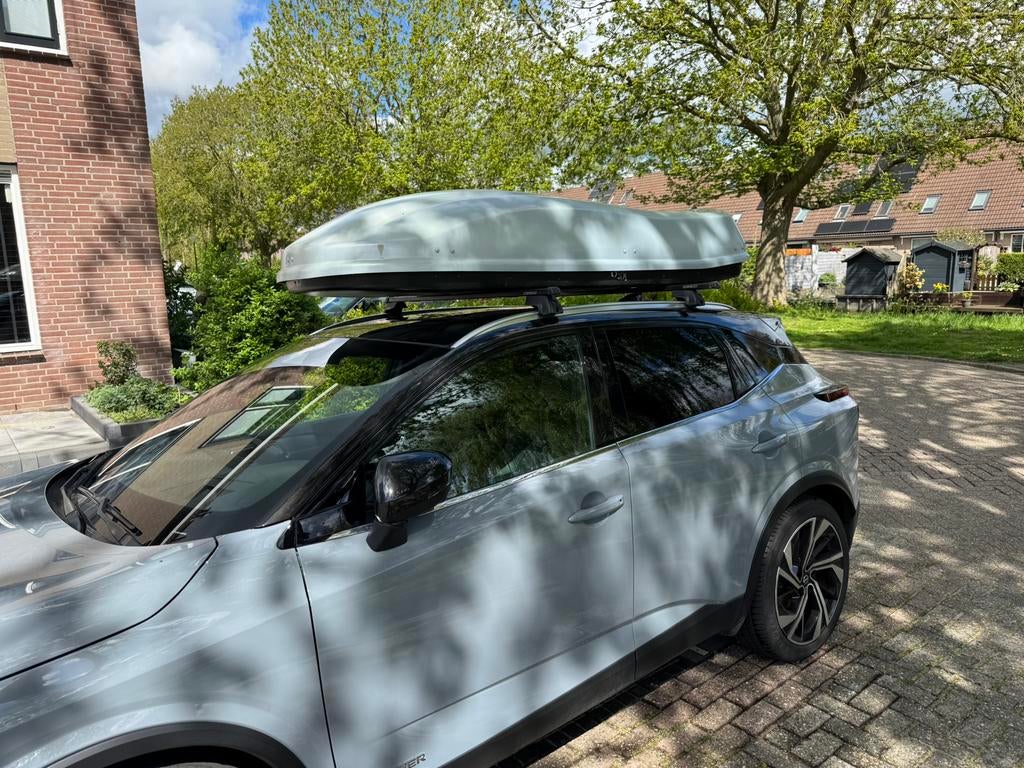 Zeer grote dakkoffer – ca. 600L – dubbelzijdig open – 223 cm, Auto diversen, Dakkoffers, Ophalen, Gebruikt