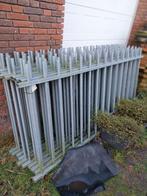 stalen hekwerk 10 stuks van 2.30 m, Ophalen, Gebruikt, IJzer, Spijlenhekwerk