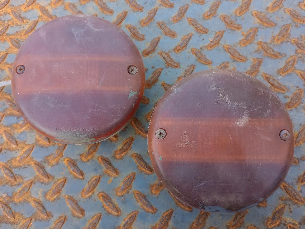 2x Hella hamburger achterlicht rond 3 functies, Ophalen of Verzenden, Gebruikt