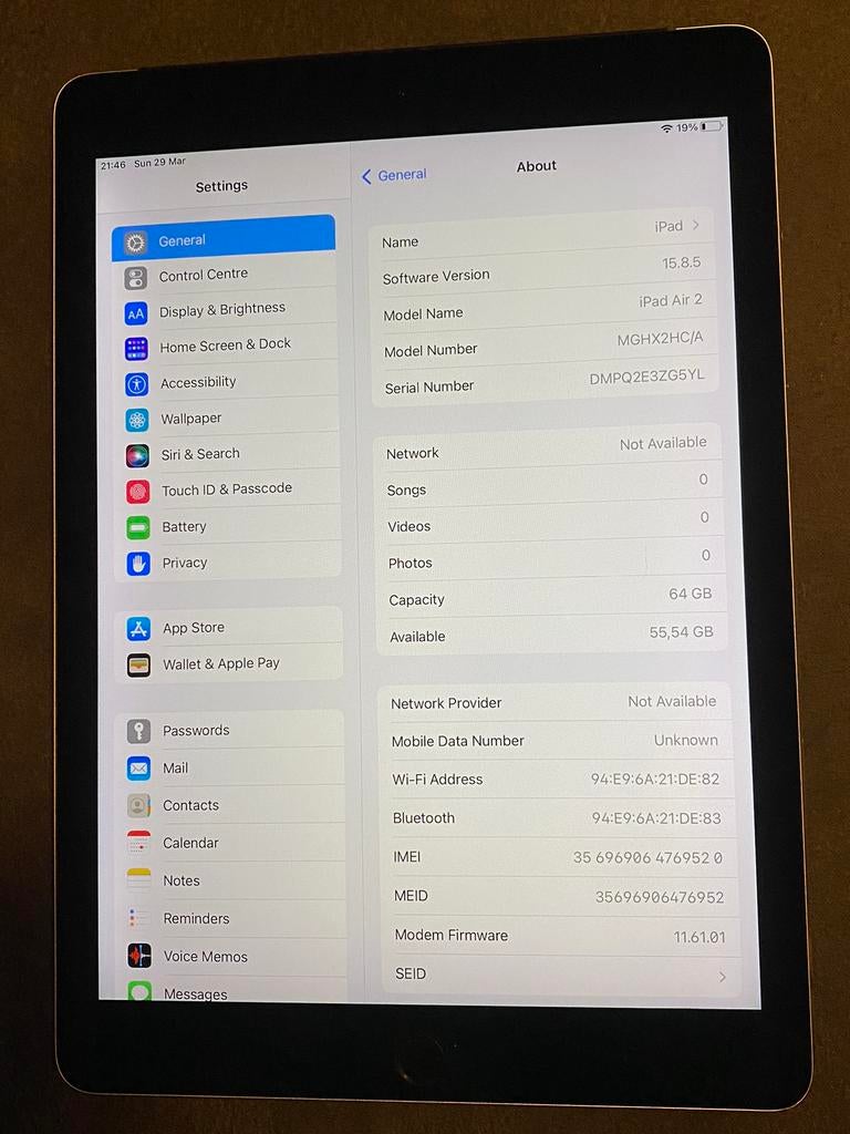 iPad Air 2  64GB Wi-Fi en 4G, Computers en Software, Apple iPads, 10 inch, Gebruikt, Apple iPad Air, Ophalen of Verzenden