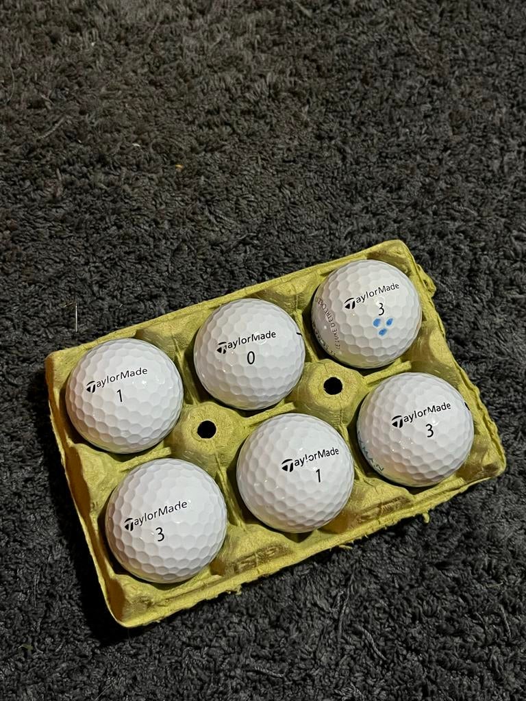 Taylormade Golfballen Mix: 3x TP5x, 3x Distance+ (6 stuks), Ophalen of Verzenden, Gebruikt, Bal(len), Overige merken