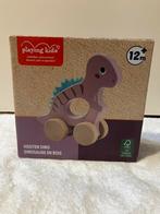 Nieuw houten dino playing kids leeftijd 12 maanden, Ophalen of Verzenden, Nieuw, Duw- of Trekspeelgoed