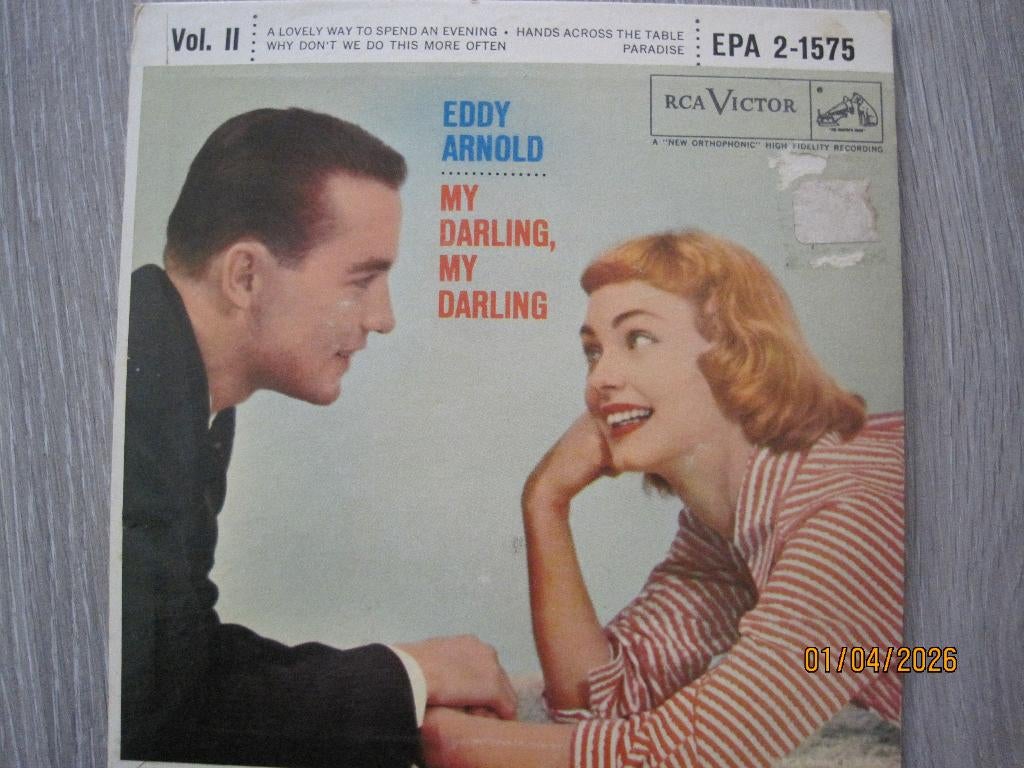 Eddy Arnold  -  My darling, my darling, Gebruikt, Fotohoes, Voor 1960, Ophalen of Verzenden