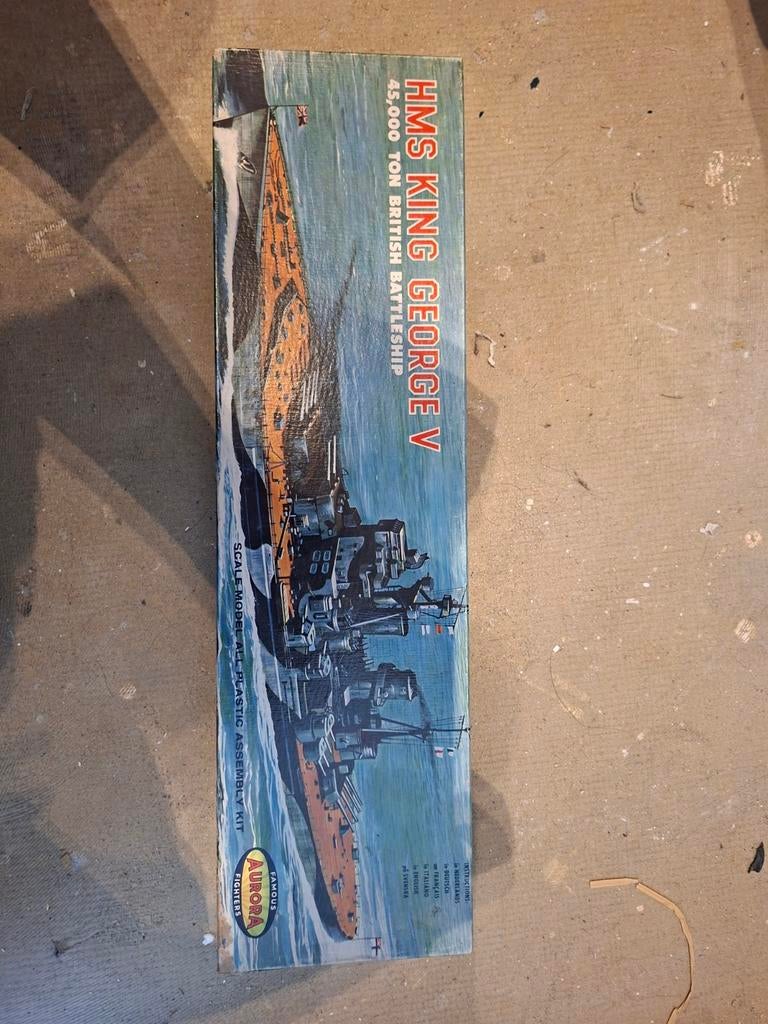 Aurora HMS King George V Brits slagschip modelbouw, Verzenden, Zo goed als nieuw, 1:200 of kleiner, Overige merken
