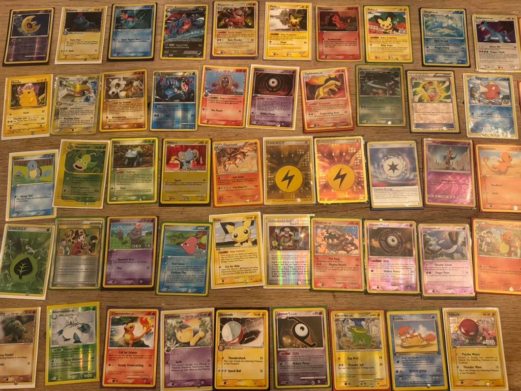 Pokemon kaarten van mijn kinder tijd 1995 / 2009, Ophalen, Zo goed als nieuw, Meerdere kaarten, Foil