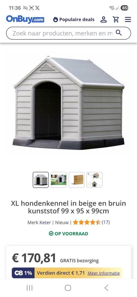 Curver petlife House Nieuw in Doos, Ophalen, Nieuw, 110 cm of meer, 65 tot 100 cm