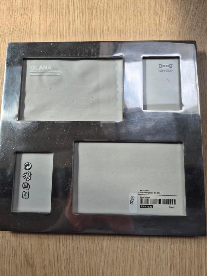 IKEA Glana Fotolijst voor meerdere foto's - Zilverkleurig, Audio, Tv en Foto, Fotografie | Fotolijsten, Gebruikt, Ophalen of Verzenden