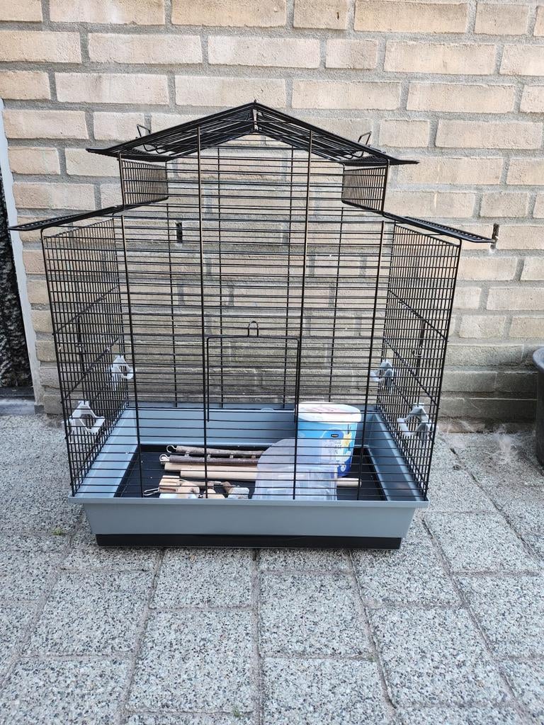 Vogelkooi compleet, Ophalen, Zo goed als nieuw, Metaal, Vogelkooi
