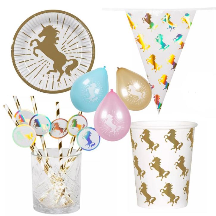 Partij unicorn feestartikelen***********, Hobby en Vrije tijd, Feestartikelen, Nieuw, Versiering, Verjaardag, Verzenden