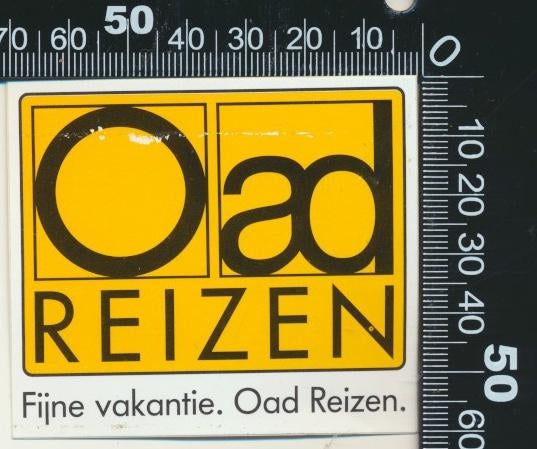 Sticker: Oad Reizen - Fijne vakantie (2), Ophalen of Verzenden, Zo goed als nieuw, Bedrijf of Vereniging