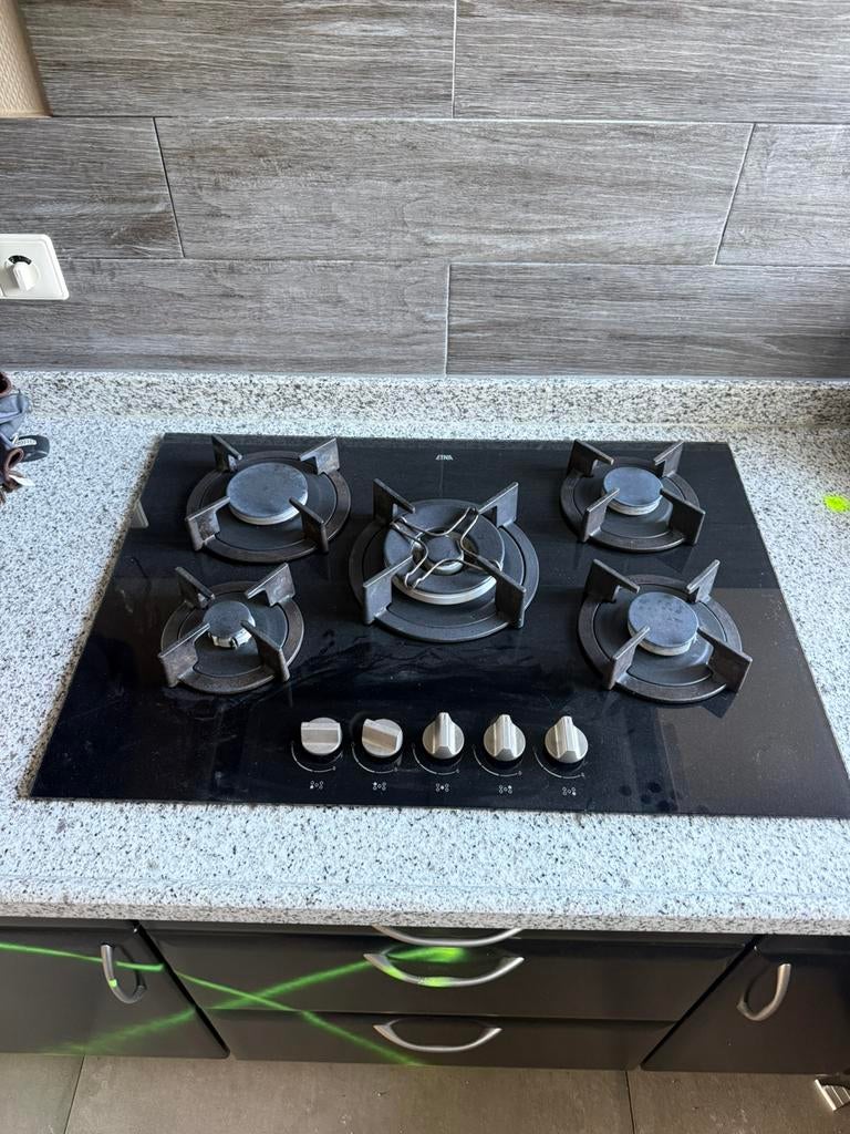 ETNA inbouwkookplaat 5 pits, Witgoed en Apparatuur, Kookplaten, Ophalen, 4 kookzones, Zo goed als nieuw, Inbouw