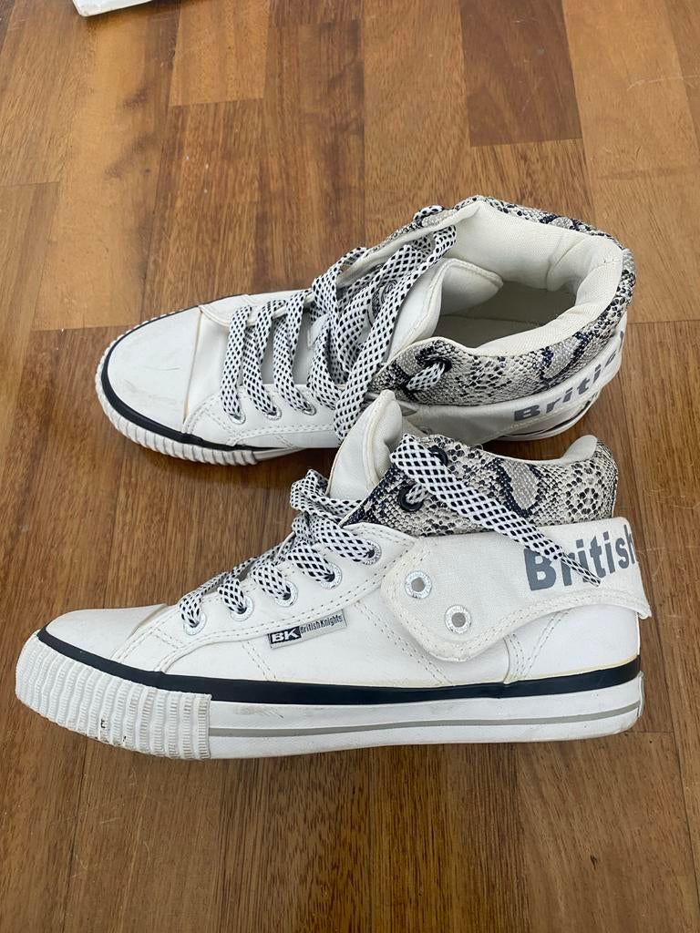 British Knights sneakers wit met slangenprint, maat 39, Ophalen of Verzenden, Gedragen, Wit, Sneakers of Gympen