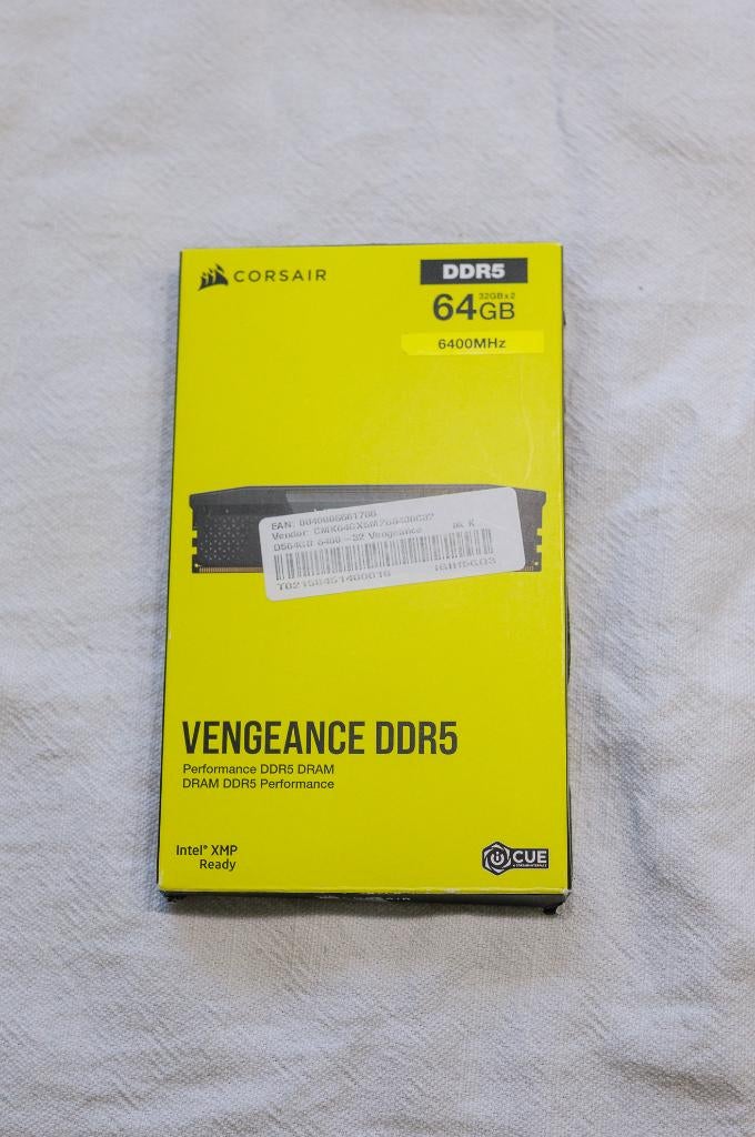 Corsair Vengeance DDR5 64GB (2x32GB) 6400MHz, Nieuw, Ophalen of Verzenden, Desktop, DDR5