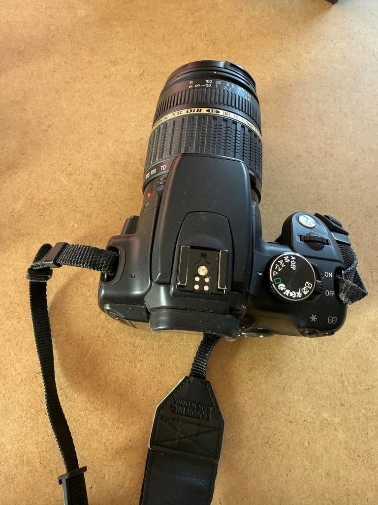 Canon EOS 350D met Tamron 18-200mm lens, oplader en 2 accu's, Gebruikt, Spiegelreflex, Canon, Ophalen of Verzenden