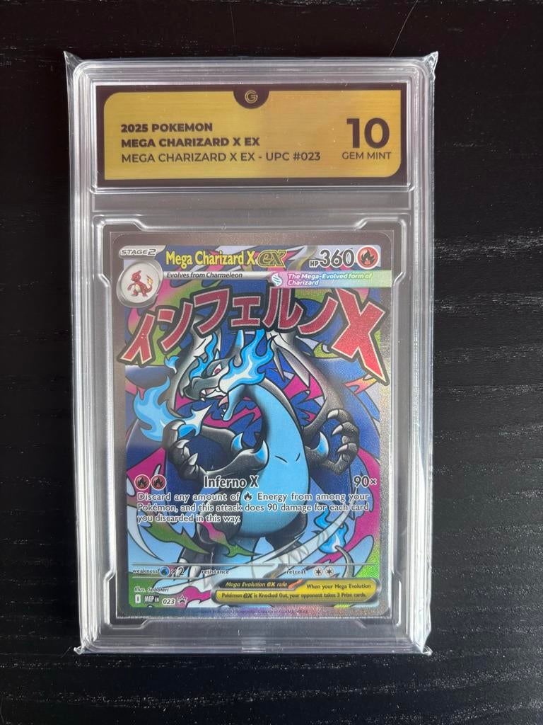 Mega Charizard X EX 2025 Pokemon Kaart - Gem Mint 10, Ophalen of Verzenden, Nieuw, Losse kaart, Foil