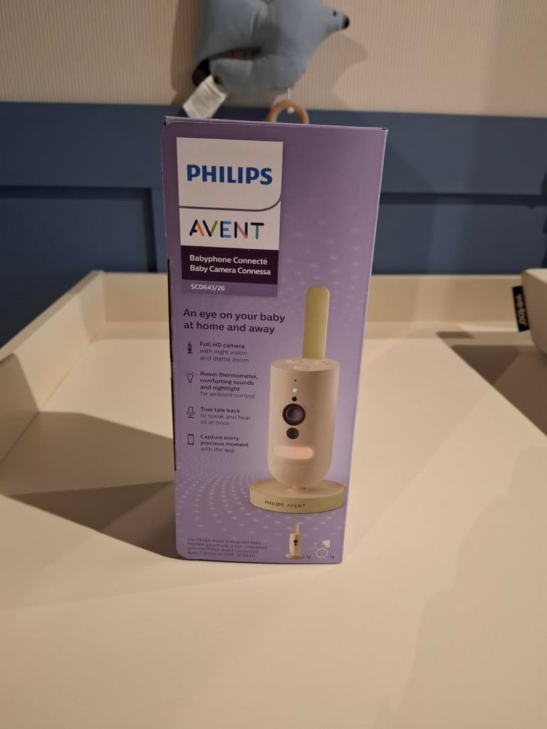 Philips Avent Babycamera Connected - SCD643/26- Green, Kinderen en Baby's, Babyfoons, Ophalen, Nieuw, 100 tot 250 meter, Camera