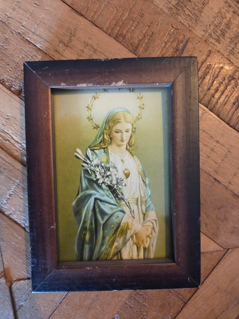 Oud lijstje maria, Ophalen of Verzenden, Zo goed als nieuw, Beeld(je)