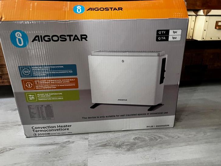 Aigostar Convectorkachel 2000W - Snel en Efficiënt Verwarmen, Huis en Inrichting, Kachels, Nieuw, Vrijstaand, Overige soorten