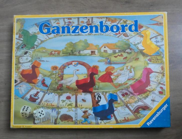 Ravensburger Ganzenbord vanaf 5 jaar., Hobby en Vrije tijd, Gezelschapsspellen | Bordspellen, Zo goed als nieuw, Een of twee spelers