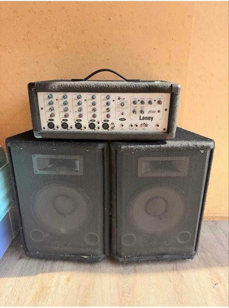 Laney CD350 Versterker met 2 Speakers, Gebruikt, Losse componenten, Speakers, Ophalen