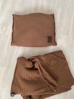 Knit Factory Bruine Kleed (130x150cm) en Kussen (40x50cm), Ophalen of Verzenden, Gebruikt, Bruin, Rechthoekig