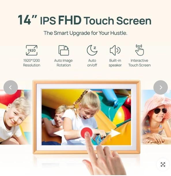 Arzopa D14 32gb Digitale fotolijst - 14 inch - USB/SD Card, Audio, Tv en Foto, Fotografie | Digitale fotolijsten, Nieuw, Ophalen of Verzenden