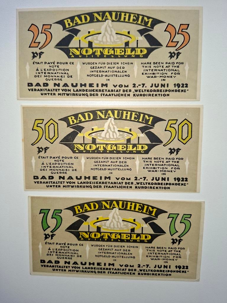 Duits Notgeld Nauheim Noodgeld, Postzegels en Munten, Bankbiljetten | Europa | Niet-Eurobiljetten, Ophalen of Verzenden, Duitsland
