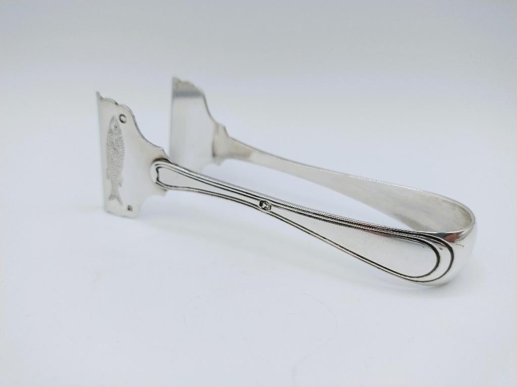 Zilveren sardine tang, W. en Middendo Baksteen, Rotterdam, Antiek en Kunst, Antiek | Goud en Zilver, Zilver, Verzenden