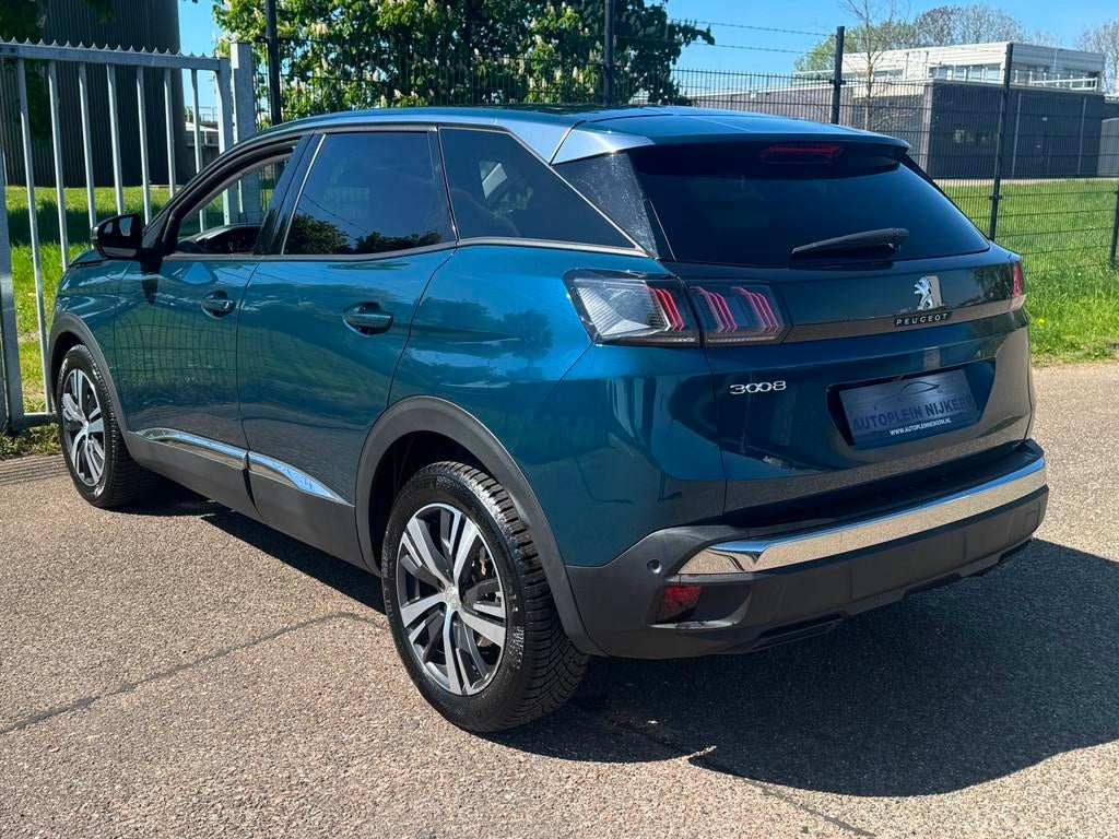 Peugeot 3008 1.2 PureTech Automaat Allure 360Camera Leder NW, Gebruikt, 1199 cc, Blauw, Leder en Stof