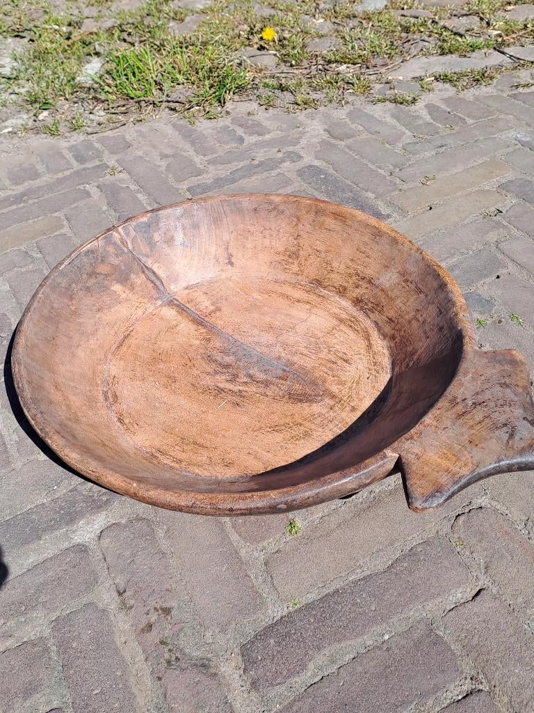 Grote olijfbak, Huis en Inrichting, Woonaccessoires | Schalen en Manden, Ophalen, Schaal, Rond, Zo goed als nieuw