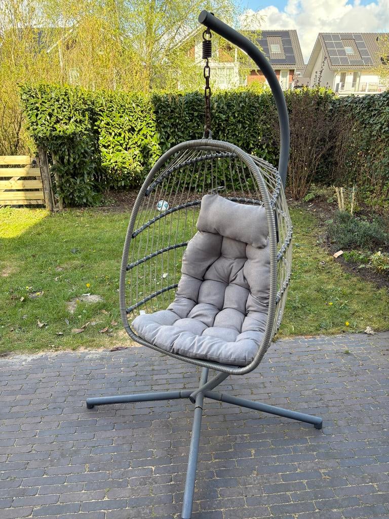 Intratuin hangstoel met kussen, Tuin en Terras, Tuinstoelen, Ophalen, Gebruikt, Metaal