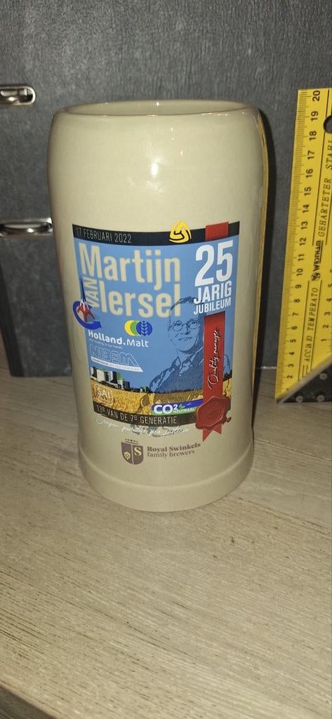 Bavaria jubileum pul Martijn van Iersel (12426), Verzamelen, Biermerken, Ophalen of Verzenden, Zo goed als nieuw, Pul(len), Bavaria