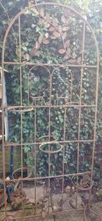 Robuust handgemaakt smeedijzeren plantenrek (brocante), Tuin en Terras, Ophalen, Gebruikt, Balkon, Metaal