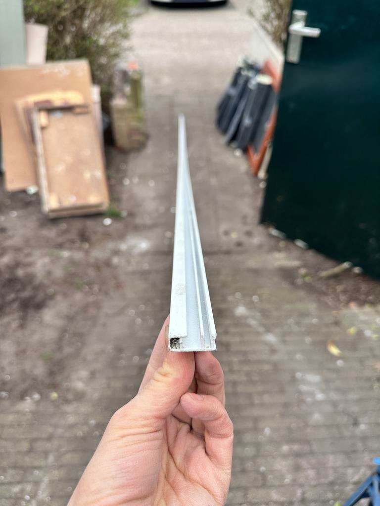 Gordijnrails 372,5cm, Ophalen, Gebruikt, Wit, 200 cm of meer