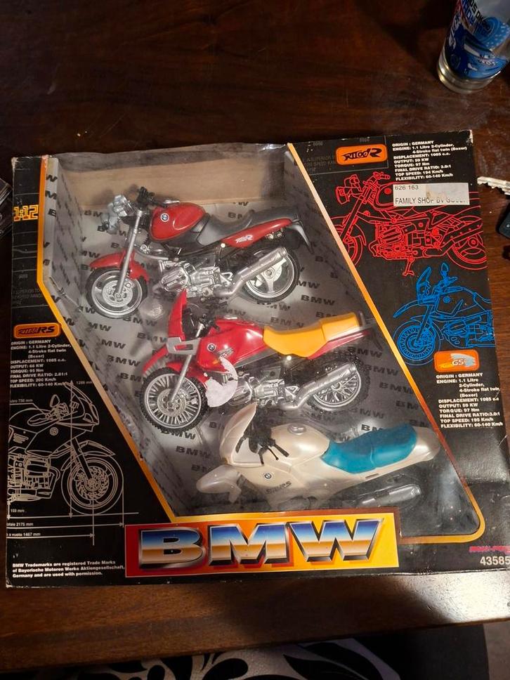 BMW Motorfietsen Modelset 1 12  in Doos, Hobby en Vrije tijd, Modelbouw | Auto's en Voertuigen, Nieuw, Auto, Groter dan 1:32, Overige merken