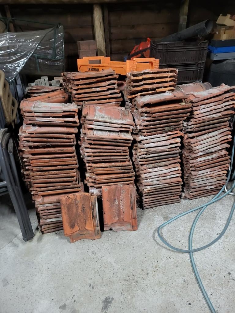 Rode ong 500 dakpan, geen gevelp- Gebruikt, diverse partijen, Ophalen, Gebruikt, Steen of Klei, 15 m² of meer
