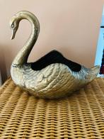 ✨🦢Messing antiek zwaan bloempot anna nina romy boomsma, Ophalen of Verzenden