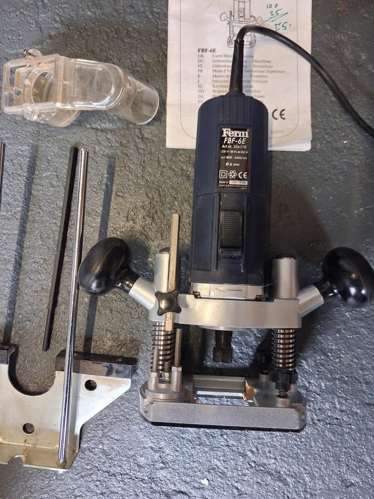 Ferm FBF-6E bovenfrees, Doe-het-zelf en Verbouw, Gereedschap | Freesmachines, Ophalen, Elektrisch, Bovenfrees