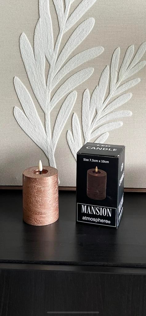 Mansion atmosphere LED kaars rose/goud, Huis en Inrichting, Kunststof, Overige kleuren, Nieuw, Ophalen of Verzenden