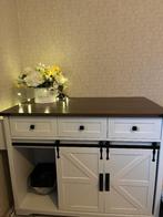 Mooi keukeneiland / kookeiland – met wielen-goede staat, 100 tot 150 cm, Ophalen of Verzenden, Zo goed als nieuw, Crème