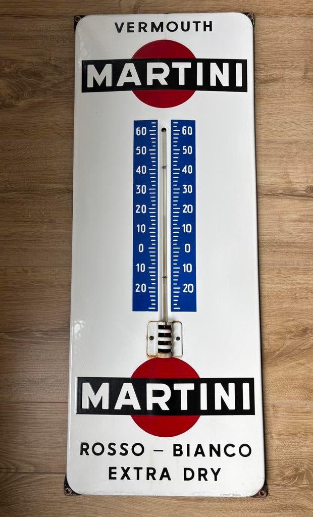 Emaille reclamebord Martini - Langcat Bussum, Ophalen of Verzenden, Zo goed als nieuw, Reclamebord