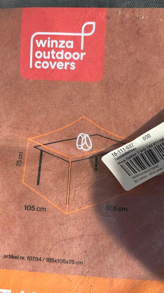 Winza Outdoor Tuinmeubelhoes tuintafelhoes Grijs 185x105x75, Tuin en Terras, Tuinmeubel-accessoires, Zo goed als nieuw, Ophalen of Verzenden